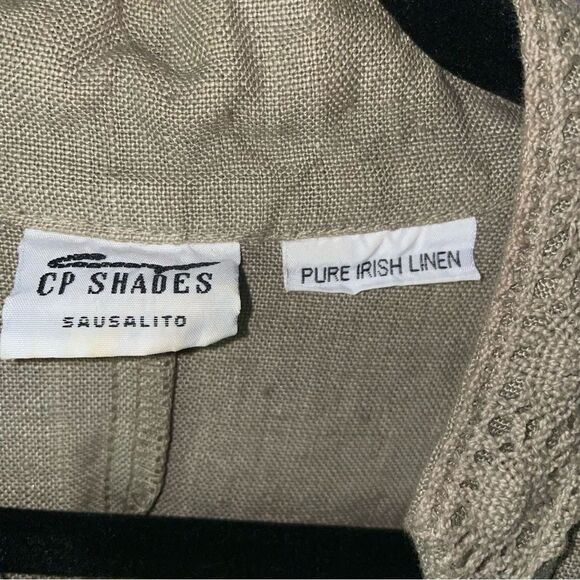 CP Shades Size M Sausalito Irish Linen Jacket Button Up Blazer Lagenlook - Picture 6 of 9